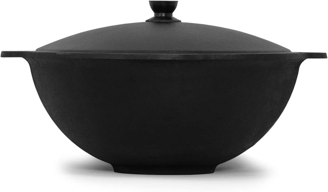 Kazan aus Gusseisen 8 L mit Schaumkelle NAMANGAN Kasan Uzbekisch mit Deckel Cast Iron KESSEL Uzbek C