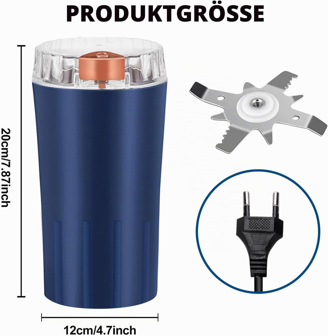 Vegena: Elektrische Kaffeemühle, Gewürzmühle, 300W, Edelstahlklinge, für Kaffeebohnen, Gewürze, Kräu