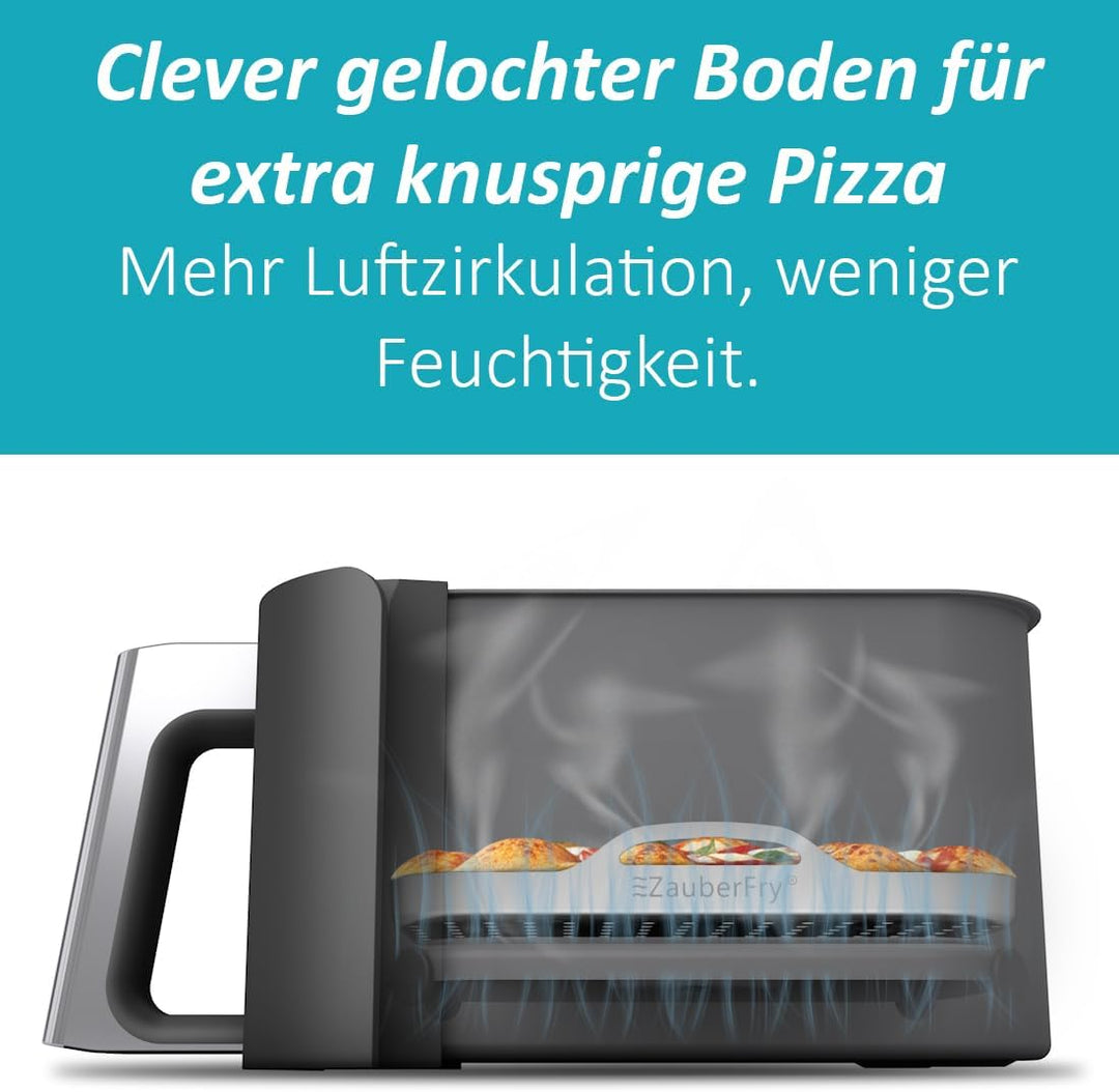 2er-Set Edelstahl-Pizzaeinsätze (rechteckig, gelocht) – kompatibel mit Ninja Heissluftfritteusen AF3