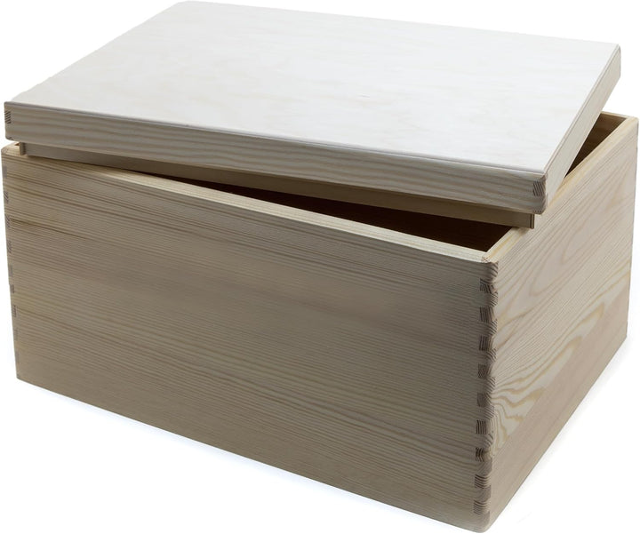 Holzkiste Aufbewahrungskiste Allzweckkiste Spielzeugkiste 40 x 30 x 22 cm Kiste Holz mit Deckel (ohn