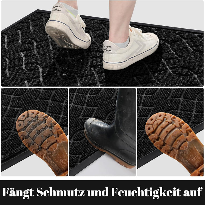 Yimobra Fussmatte Aussen, Waschbar Wetterfest, 120 x 81 cm, Robuste und Wasserabsorbierende, Schmutz