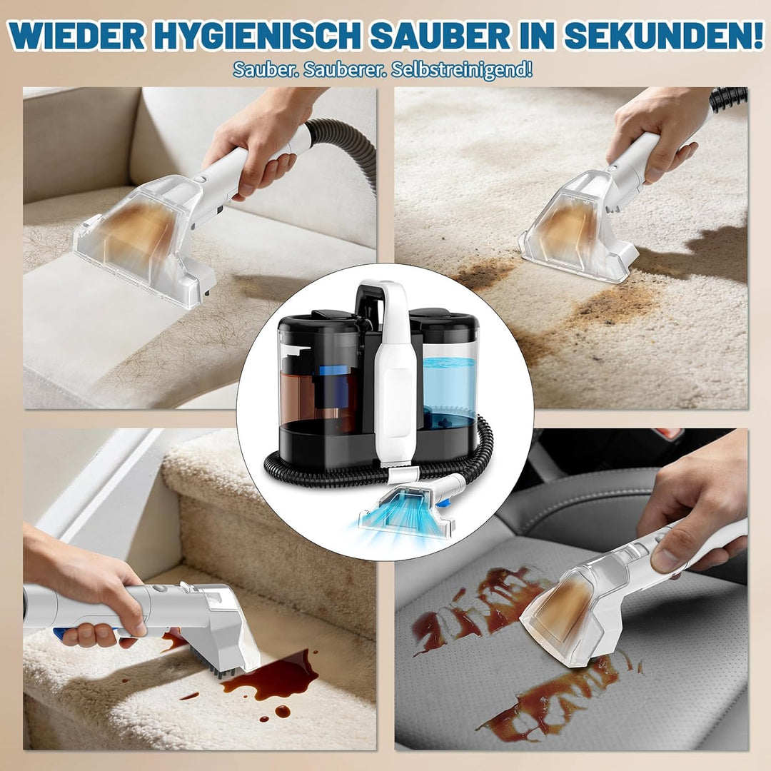 Polsterreiniger Gerät Nasssauger Waschsauger 600W 17kPa Teppichreiniger Wischsauger Polstermöbel Car