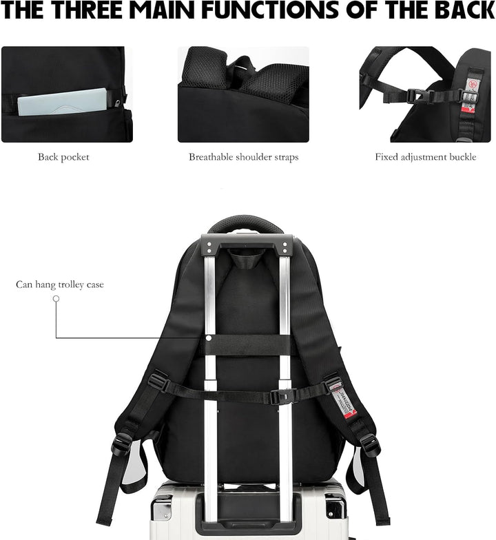 JANSBEN Wasserdichter Schulrucksack für Teenager Jungen und Mädchen, Mehrfachfach Design für Schule
