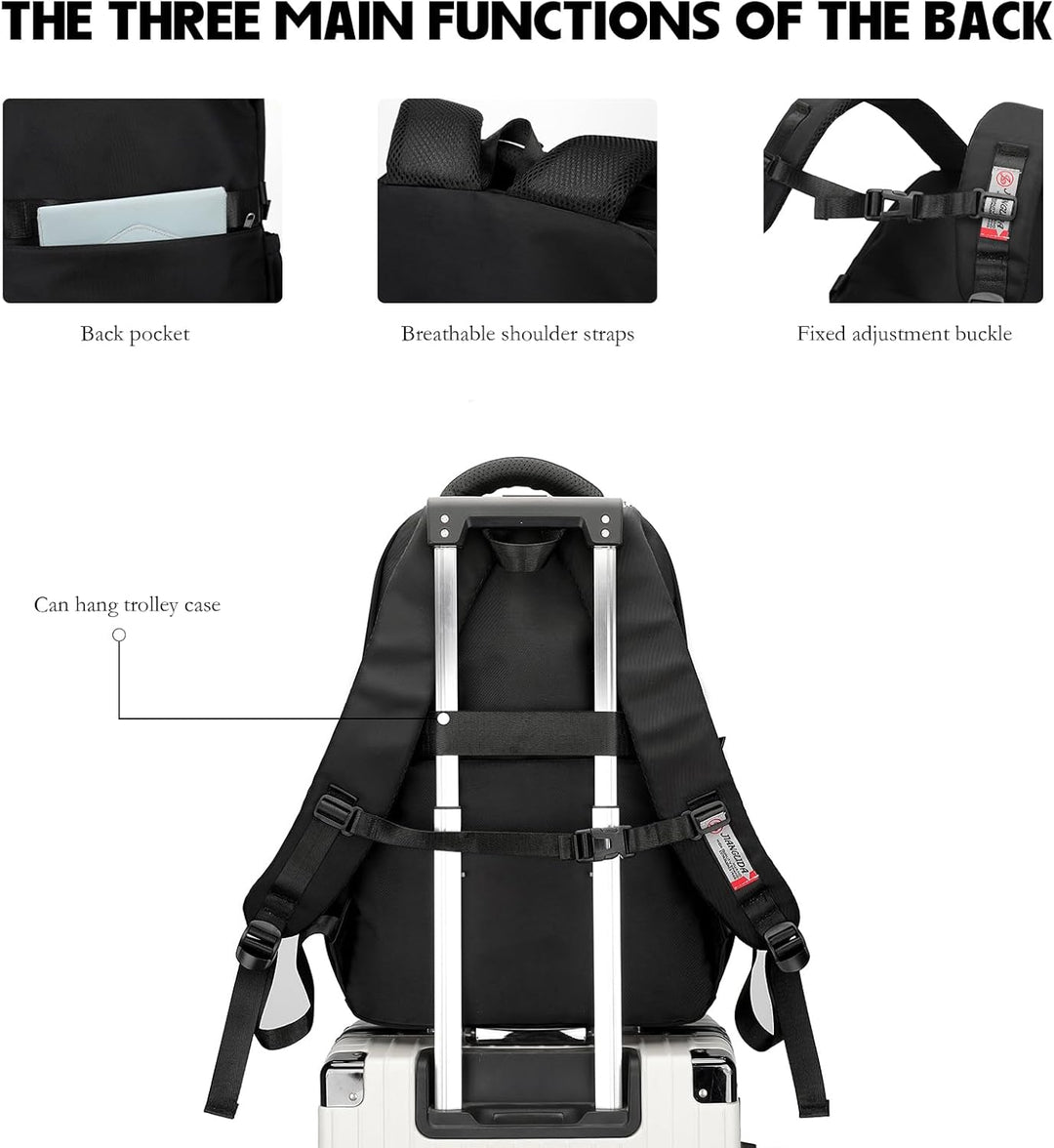 JANSBEN Wasserdichter Schulrucksack für Teenager Jungen und Mädchen, Mehrfachfach Design für Schule