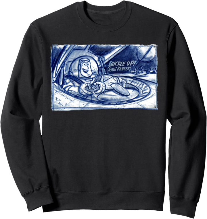 Disney Pixar Toy Story Buzz Buckle Up Sketch Sweatshirt