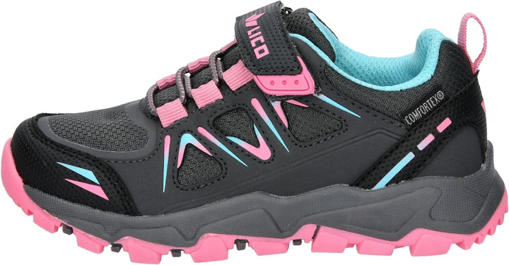Lico Unisex Kinder Allen Vs Cross-Laufschuh 25 EU Anthrazit Pink Türkis, 25 EU Anthrazit Pink T&#xFC