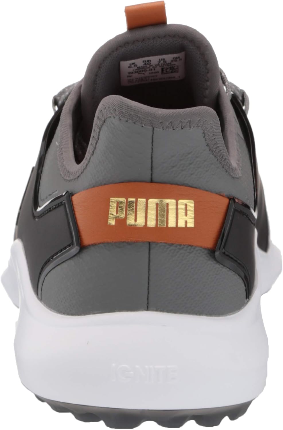 PUMA Herren Ignite Fasten8 Golfschuh 41 EU Quiet Shade Gold Puma Black, 41 EU Quiet Shade Gold Puma