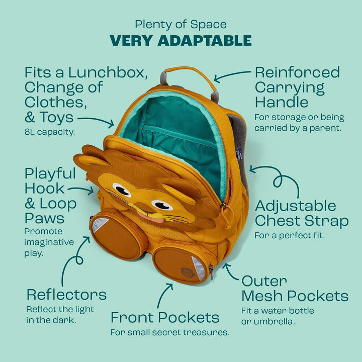 Affenzahn Kinderrucksack Grosser Freund | Kindergartenrucksack für Kinder von 3 bis 5 Jahren mit fun