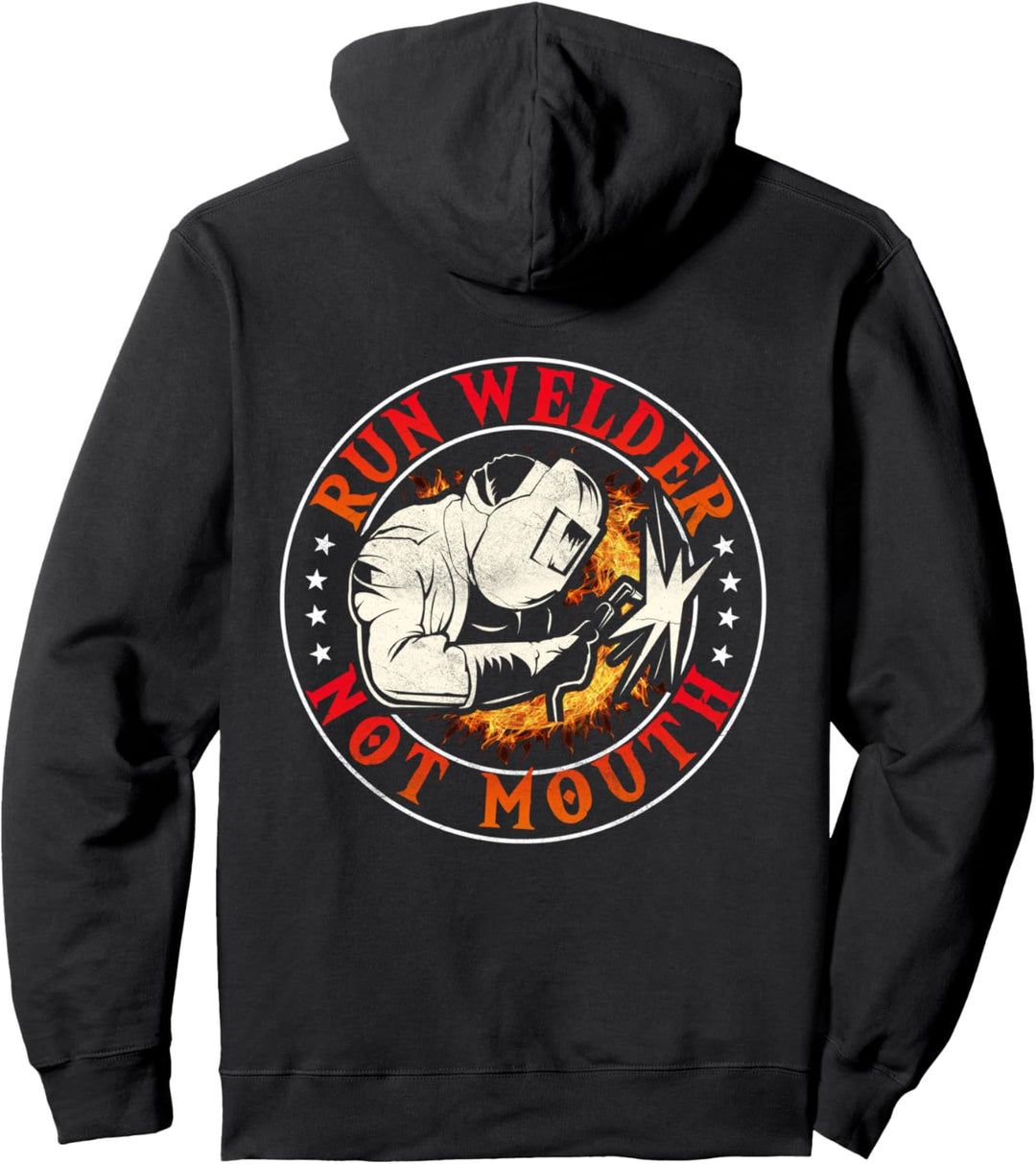 Schweisser-Design auf der Rückseite des Kleidungsschweissens Pullover Hoodie
