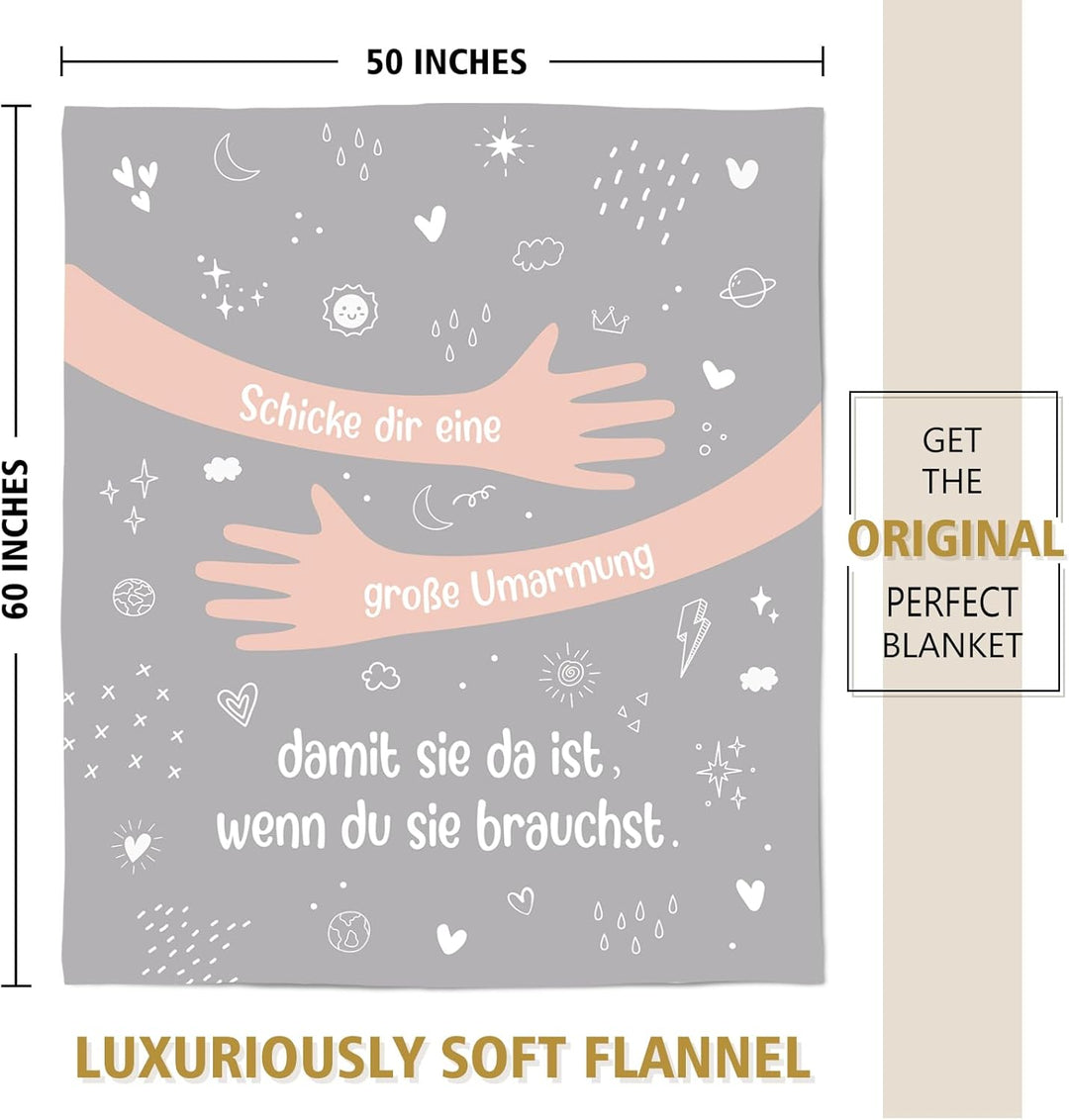Craftique Gute Besserung Geschenke für Frauen Männer, Grosse Umarmung Kuscheldecke, Aufmunterung Ges