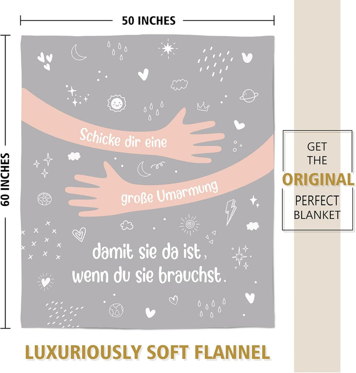 Craftique Gute Besserung Geschenke für Frauen Männer, Grosse Umarmung Kuscheldecke, Aufmunterung Ges