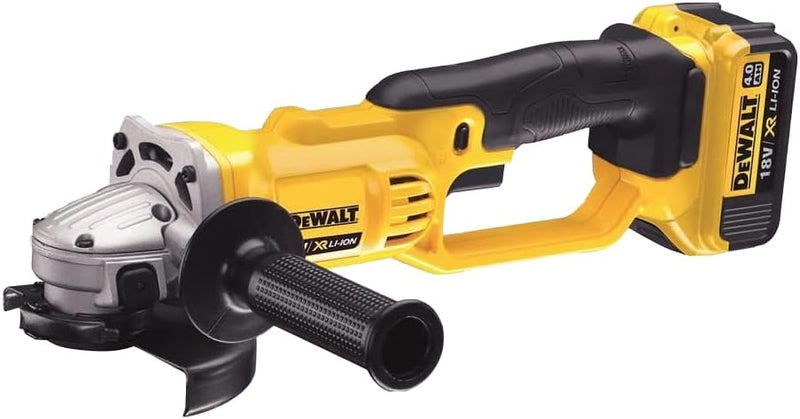 DeWalt Akku-Winkelschleifer (18V, 4.0 Ah, 125 mm Scheiben-ø, für alle Standard-Trenn,- Schleif- und