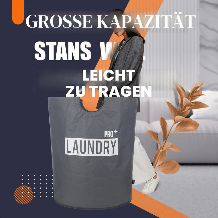 Caroeas 150L Grosser Wäschekorb (8 Farben), Wasserdichter Wäschebehälter, Wäschesammler mit gepolste