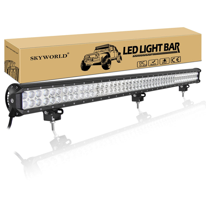 SKYWORLD led zusatzscheinwerfer bar, Zweireihiges wasserdicht 44 Zoll Scheinwerfer Flutlicht Combo o