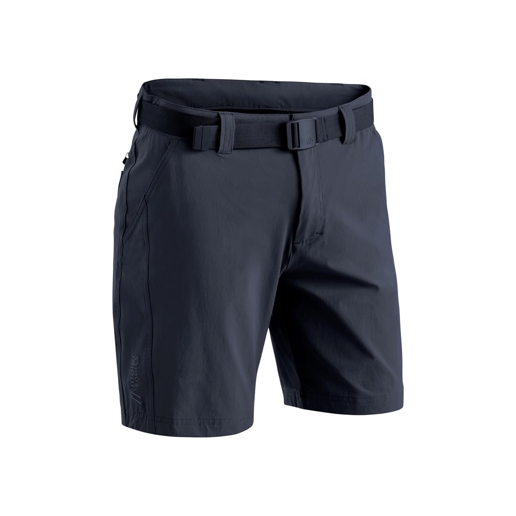 Maier Sports Herren Wanderhose Nil Short M, kurze Outdoor-Hose mit Gürtel, 5 Taschen bieten viel Sta
