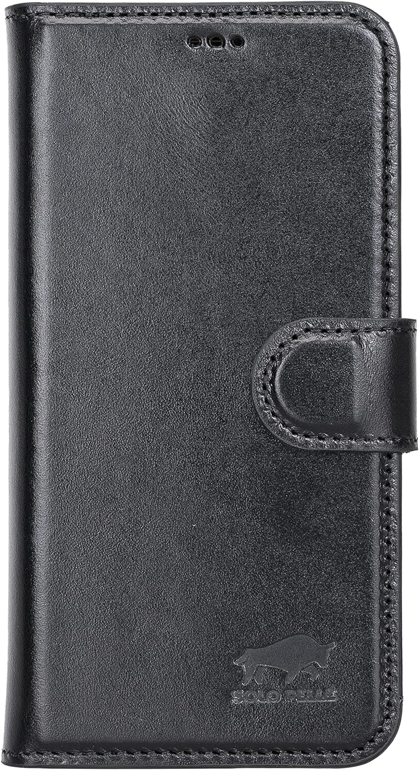 Solo Pelle Lederhülle kompatibel für iPhone 13 in 6.1 Zoll abnehmbare Hülle (2in1) inkl. Kartenfäche