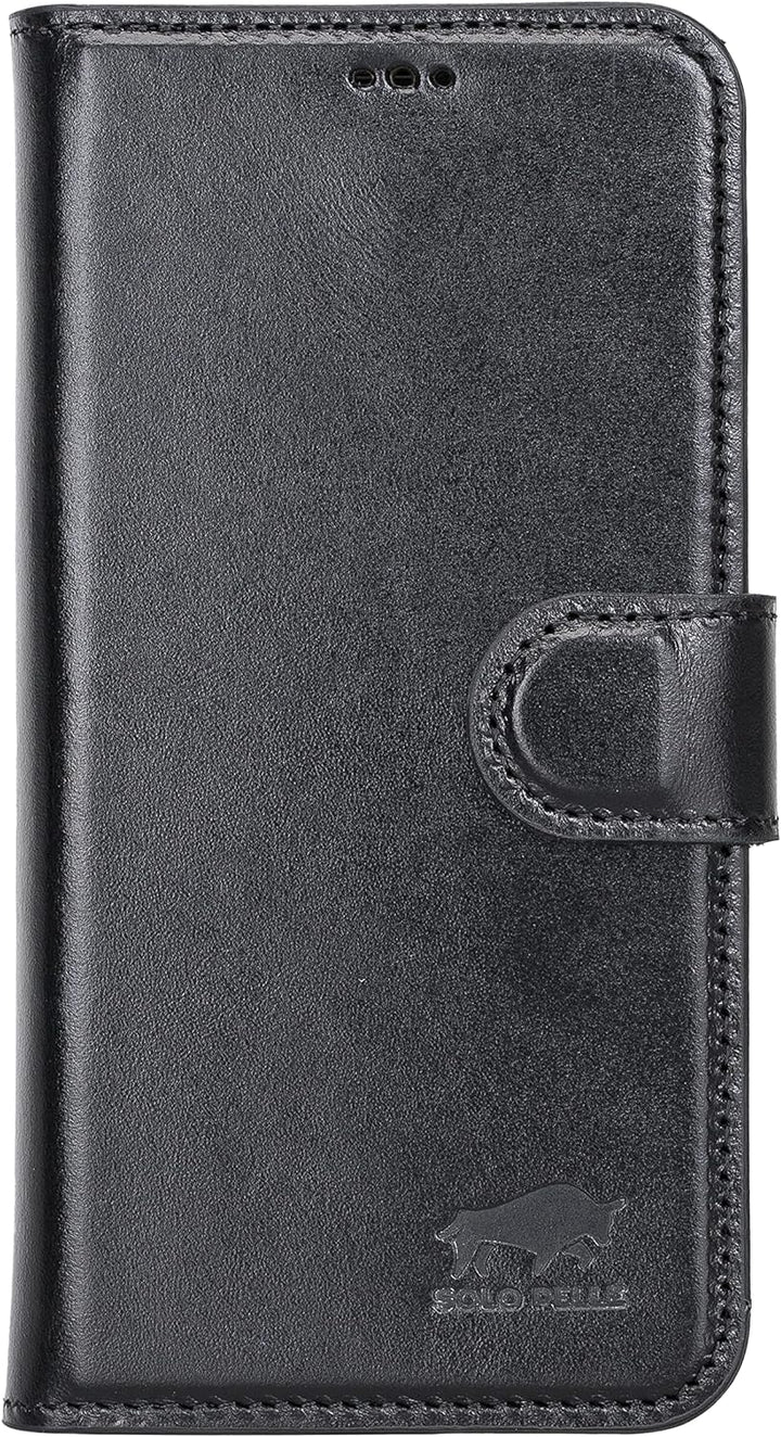 Solo Pelle Lederhülle kompatibel für iPhone 13 in 6.1 Zoll abnehmbare Hülle (2in1) inkl. Kartenfäche