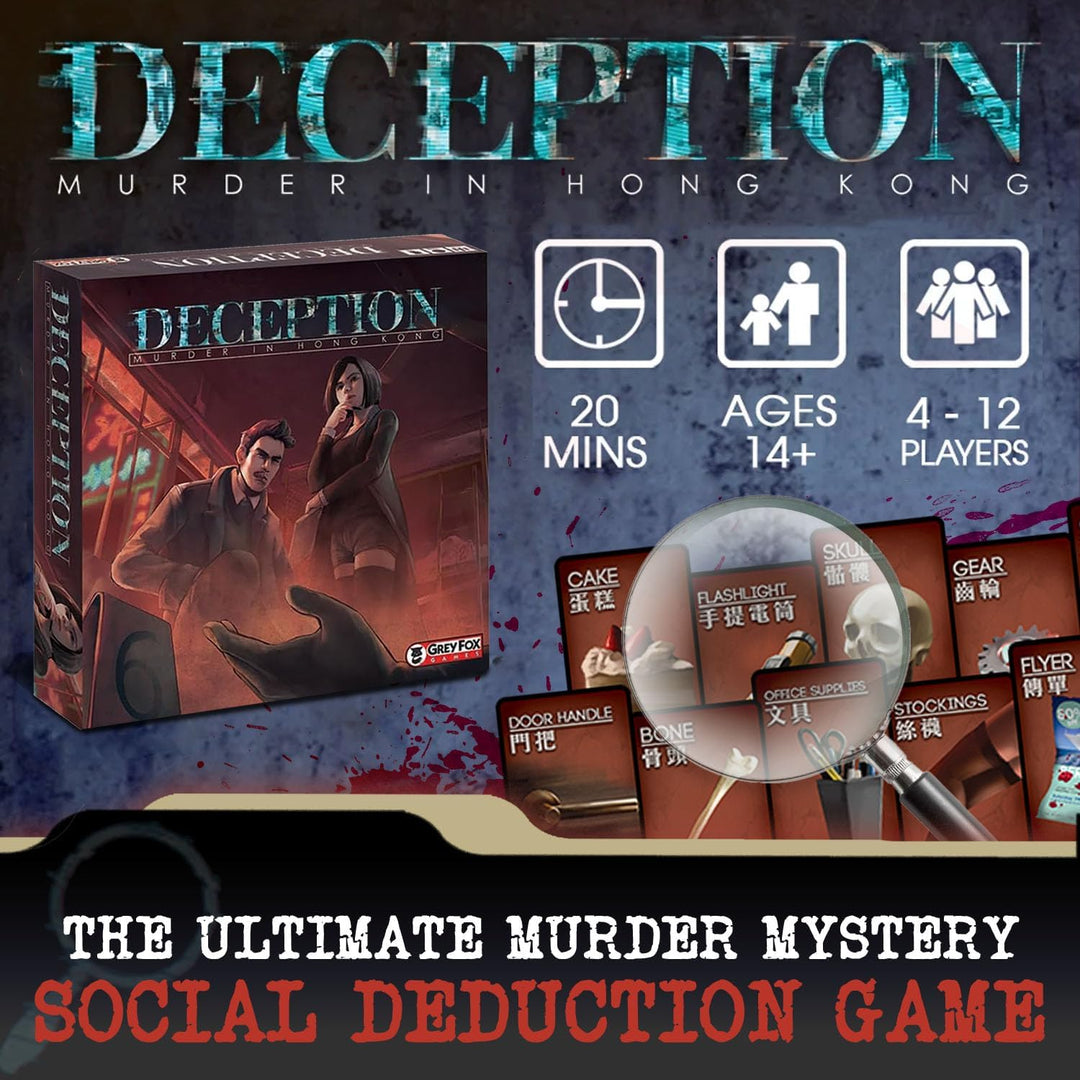 Heidelberger Spieleverlag GFG96761 Jolly Thinker - Getäuscht: Mord in Hong Kong / Deception: Murder
