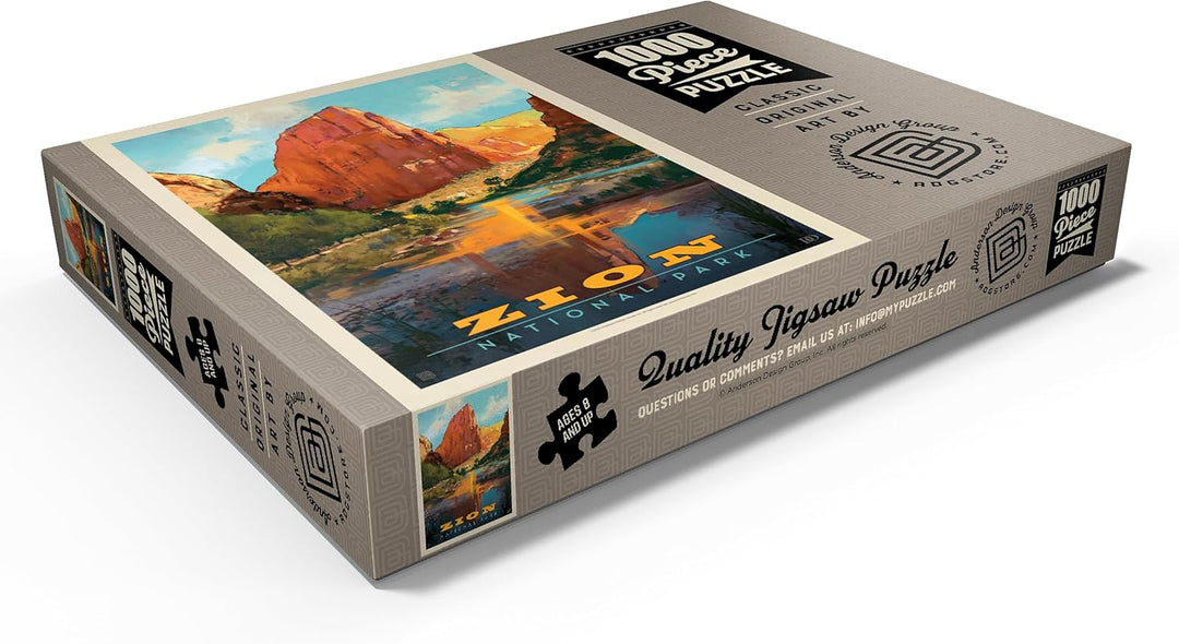 Zion National Park: Virgin River Valley, Vintage Poster - Premium 1000 Teile Puzzle - MyPuzzle Sonde
