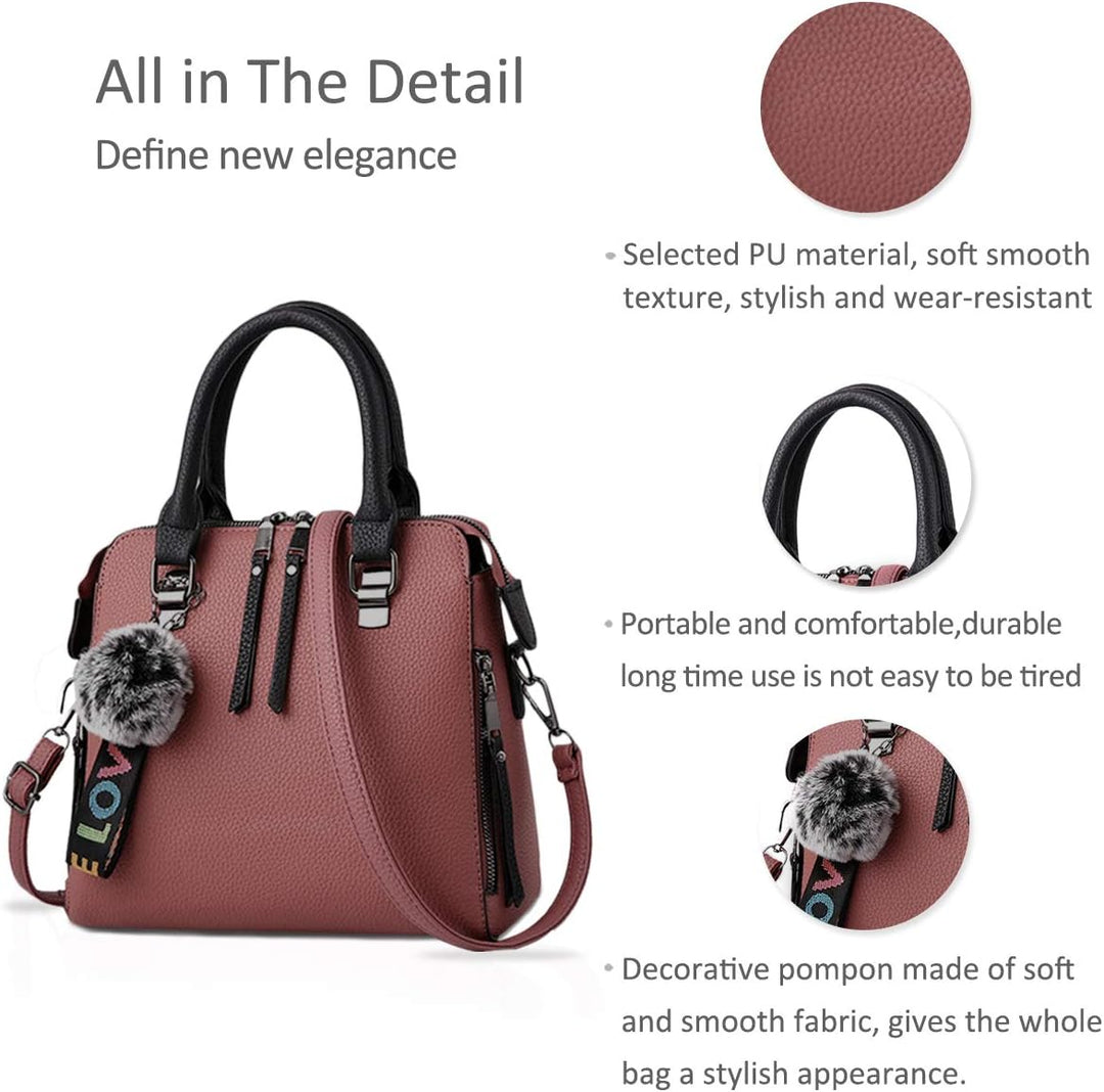 NICOLE & DORIS Mode Handtaschen Damen Taschen Elegant Shopper Tote Leder Schultertasche Frauen Umhän