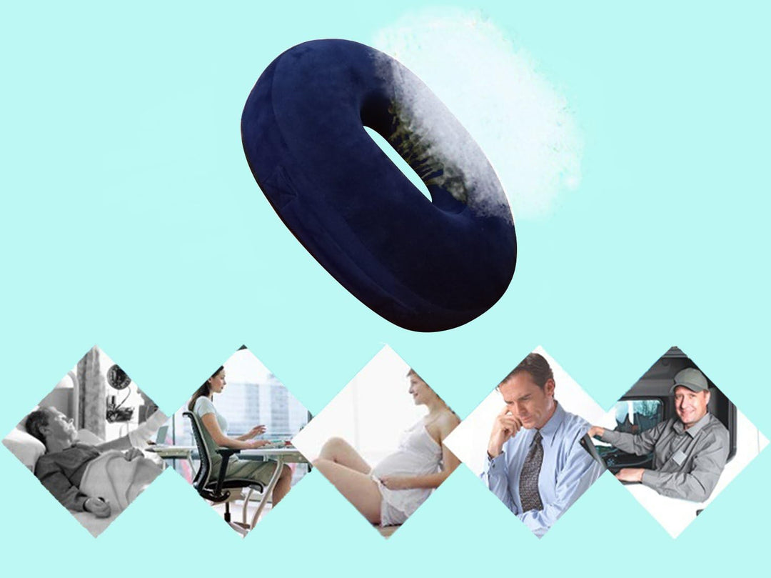 Orthopädisches Ring-Gedächtnis-Schaum-Kissen - Donut-Kissen zur Linderung von Hämorrhoiden, Steissbe