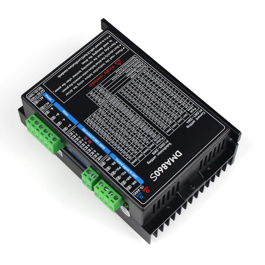 RATTMMOTOR Schrittmotortreiber DMA860S,Digitaler Schrittmotor Treiber,8,2A,18-160V DC,256 Microstep,