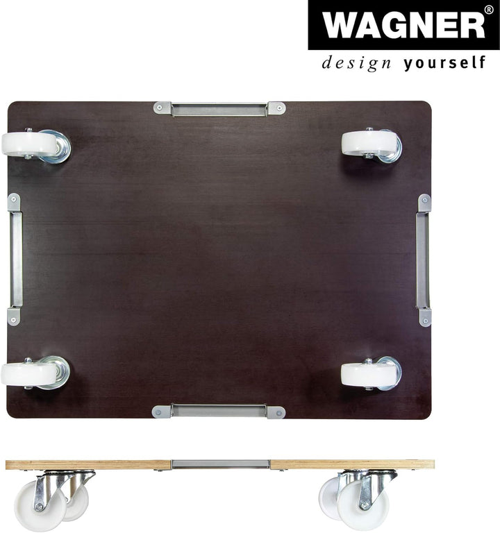 Wagner Transporthilfe MM 1379 I 80 x 60 x 13,5 cm - Tragkraft 400 kg I ideal für schwer beladene Sta