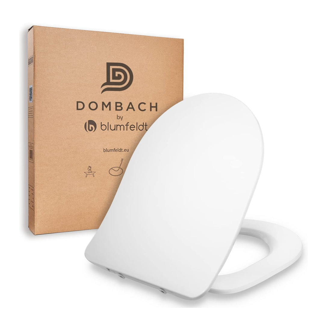 Dombach® Premium Toilettendeckel, Abnehmbar (Weiss) WC Sitz, Klodeckel mit Absenkautomatik, Toilette