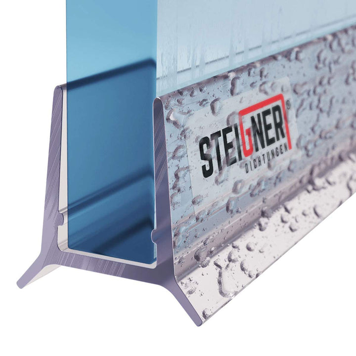 STEIGNER Duschdichtung, 120cm, Glasstärke 7/8 mm, Gerade PVC Ersatzdichtung für Dusche, UK24-08 Stär