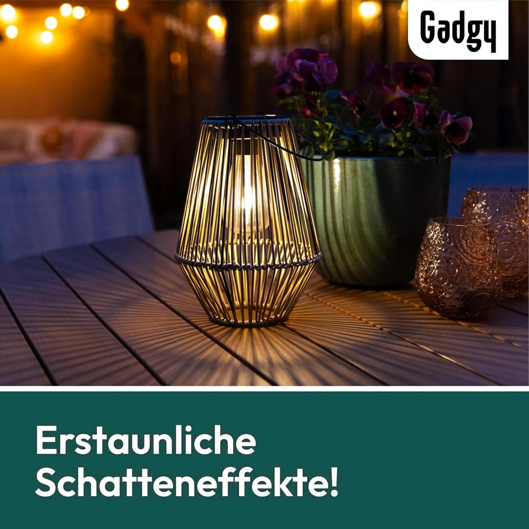 Gadgy Solarlampe für aussen Garten - Wasserdichte Solar Leuchte Garten draussen - Solar Laterne für