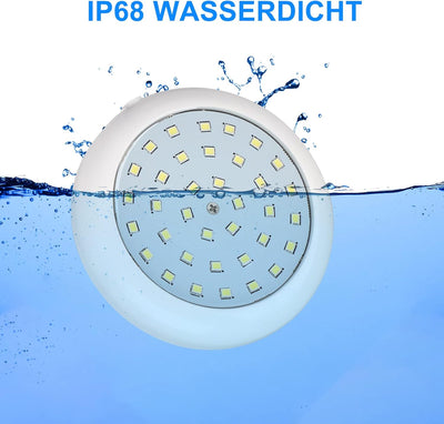 COOLWEST LED Poolbeleuchtung, 10W Weisses Licht Poolbeleuchtung Unterwasser Led mit Magnet für Stahl