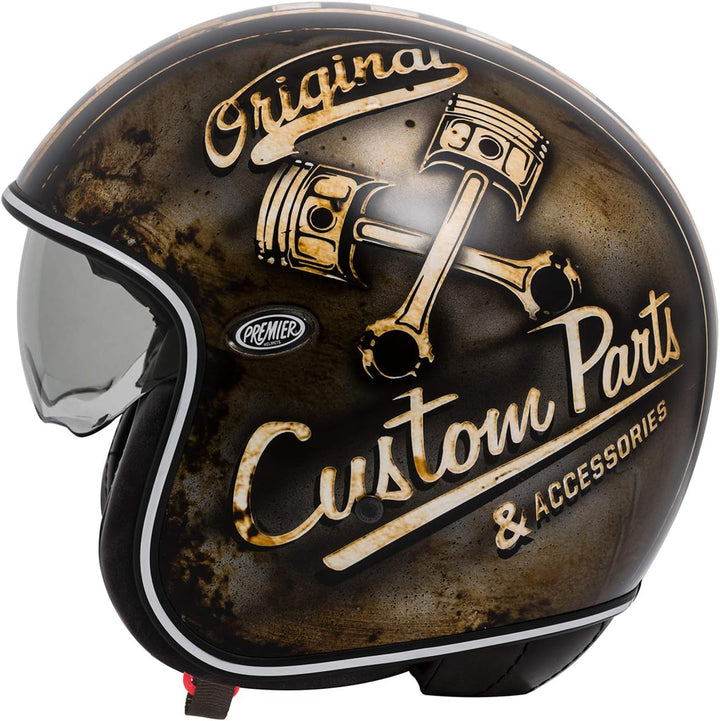 Premier Helm Vintage OP 9 BM,BRAUN/OCHER/SCHWARZ,M