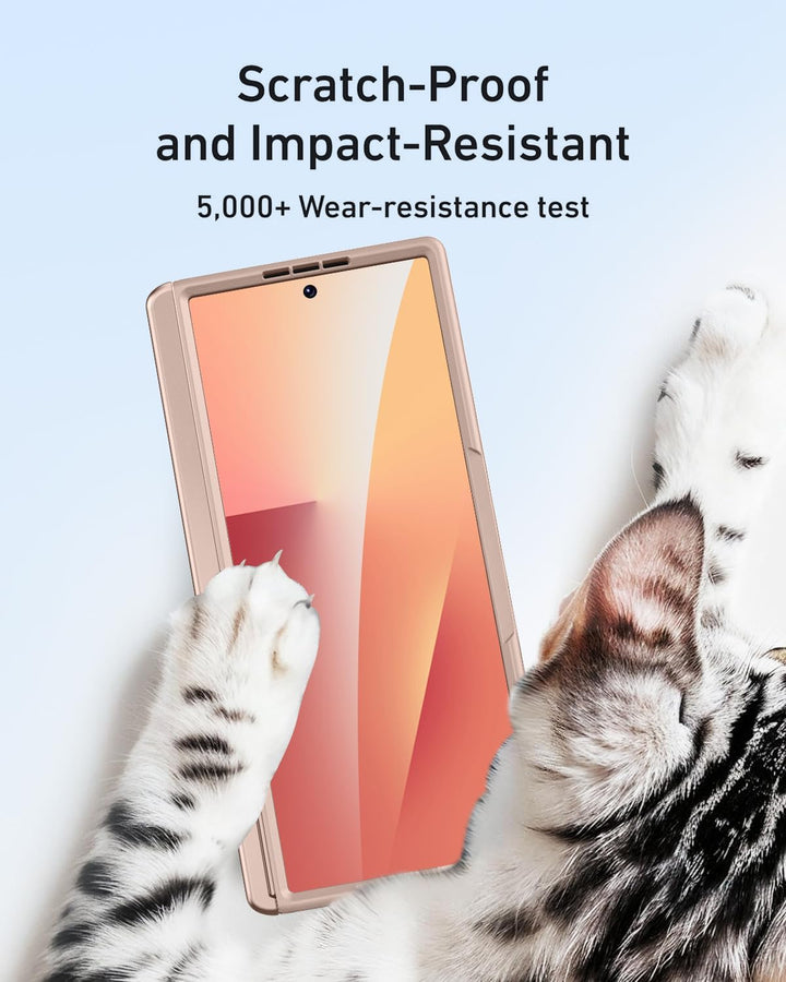 Miimall Magnetisch Hülle Kompatibel mit Samsung Galaxy Z Fold 7 Hülle mit S-Pen & Stifthalter, [Anti
