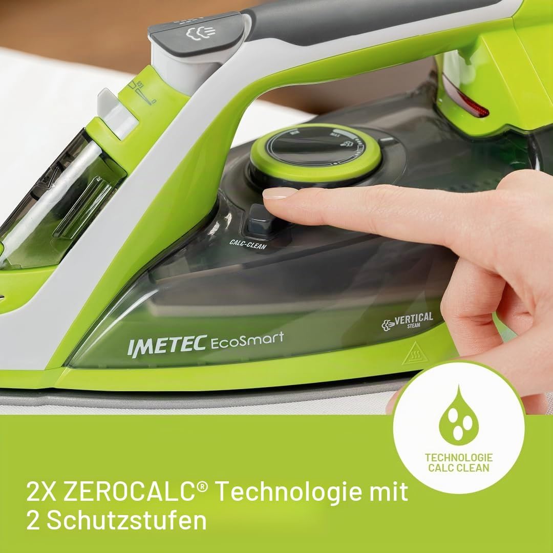 Imetec EcoSmart, Dampfbügeleisen, Eco Technologie, super gleitende Glide Keramiksohle, hervorragende