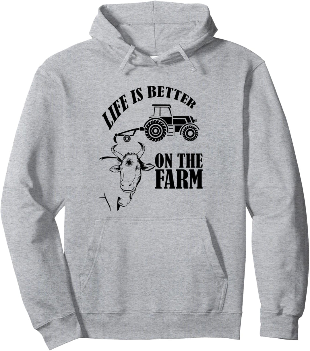Landwirtschaft Landwirt Kuh Traktor Leben Pullover Hoodie