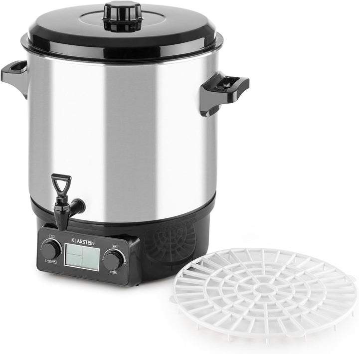 Klarstein Biggie Digital - Einkochvollautomat, Einkochtopf, elektrisch, 27 Liter, 2000 Watt, Timer,