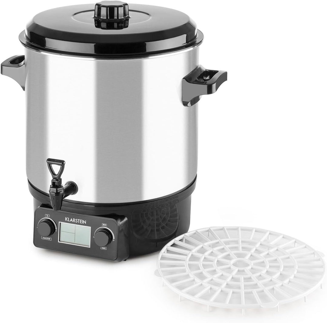 Klarstein Biggie Digital - Einkochvollautomat, Einkochtopf, elektrisch, 27 Liter, 2000 Watt, Timer,