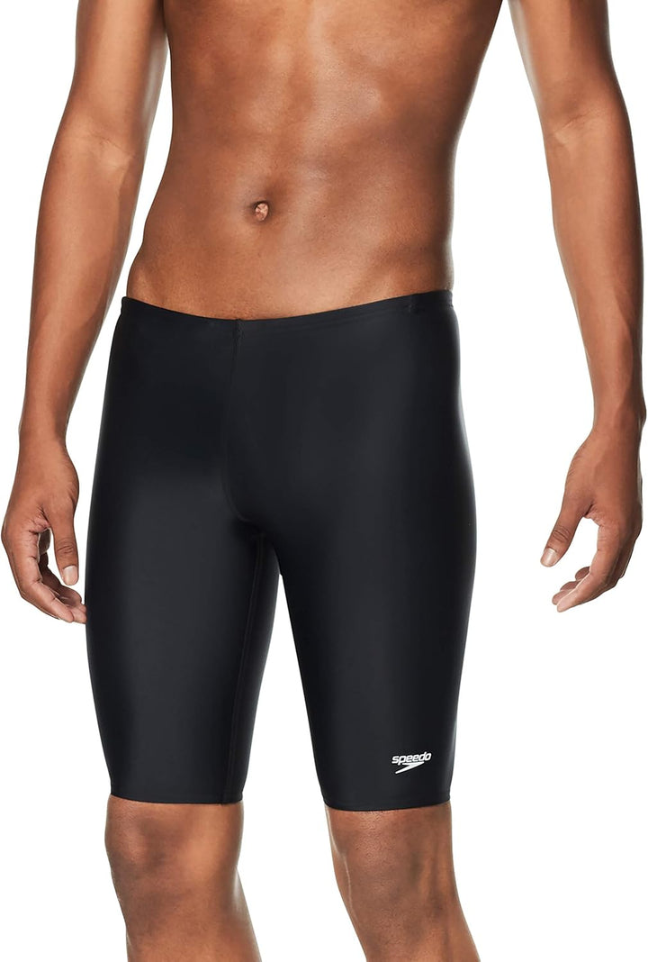 Speedo Herren Powerflex Eco Solid Jammer Badeanzug Kurz 32 New Black, 32 New Black