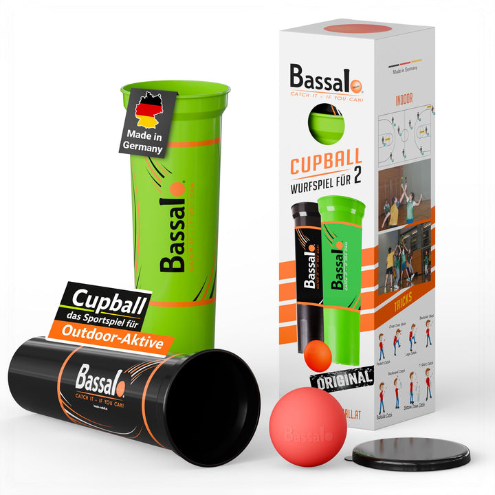 BASSALO Cupball - Sportspiel für Kinder, Jugendliche, Erwachsene 2 Spieler Starter Set, 2 Spieler St