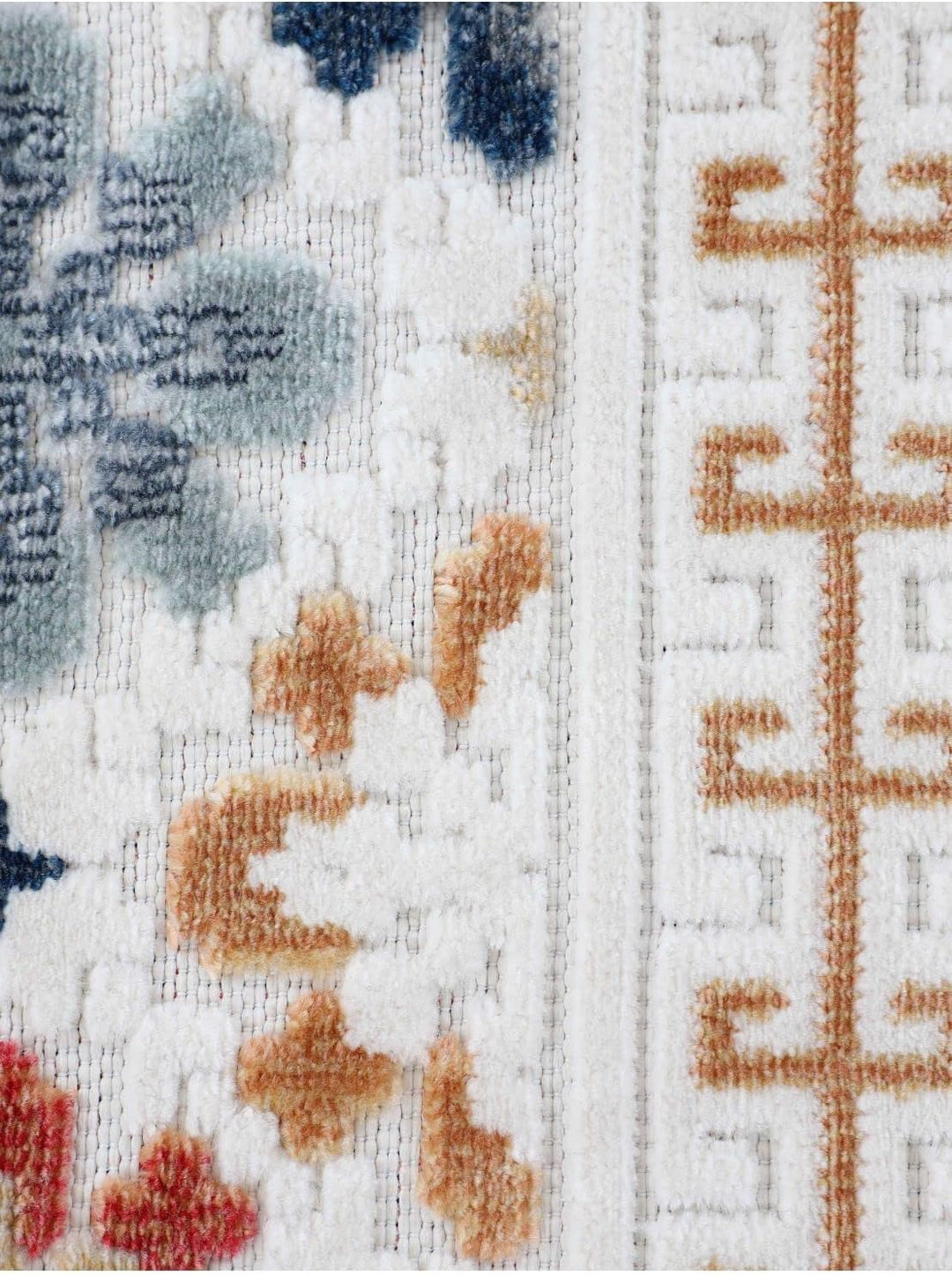 carpetfine In- und Outdoor Teppich Deja Rund Creme Ø 100 cm | Moderner Teppich Wetterfest für Balkon