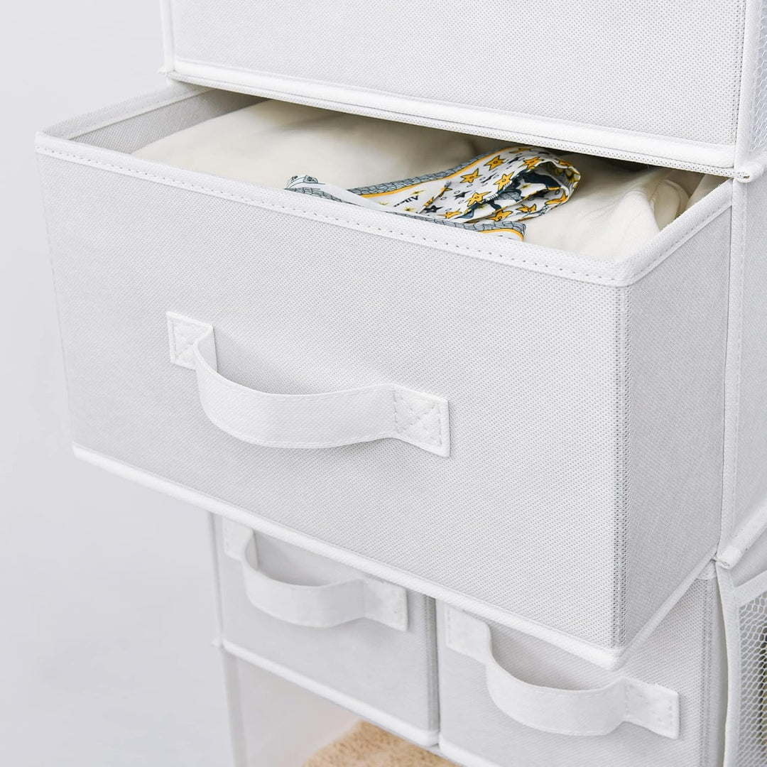 GRANNY SAYS Hängeorganizer Schrank, 1 Stück Hängeregal Stoff mit Schubladen, Weiss Hängeaufbewahrung