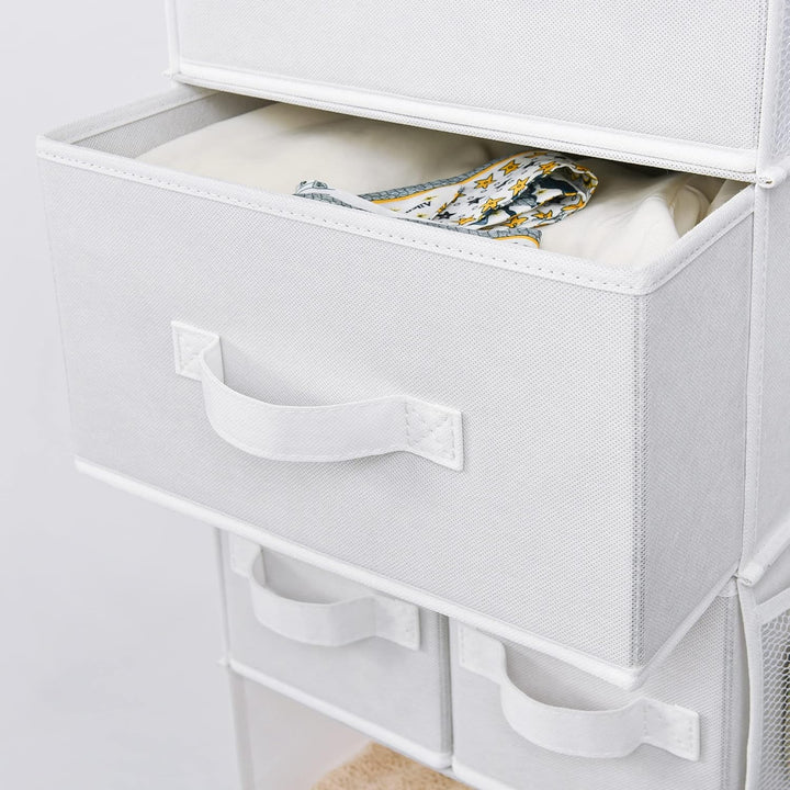 GRANNY SAYS Hängeorganizer Schrank, 1 Stück Hängeregal Stoff mit Schubladen, Weiss Hängeaufbewahrung