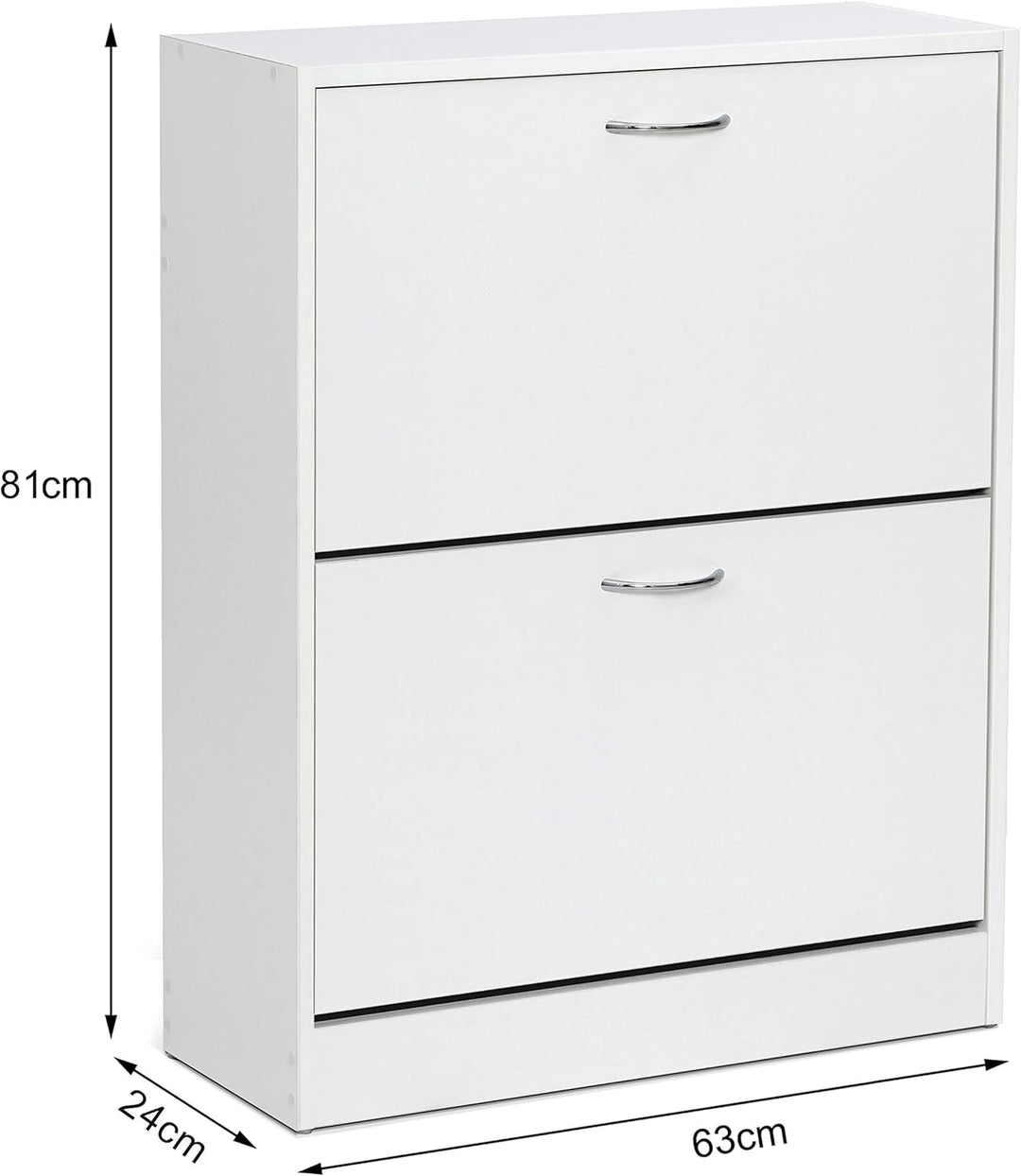 Meerveil Schuhschrank, Schuhkipper mit 2 Klappen aus E1 Holzspanplatten, Pflegearme Melaminbeschicht