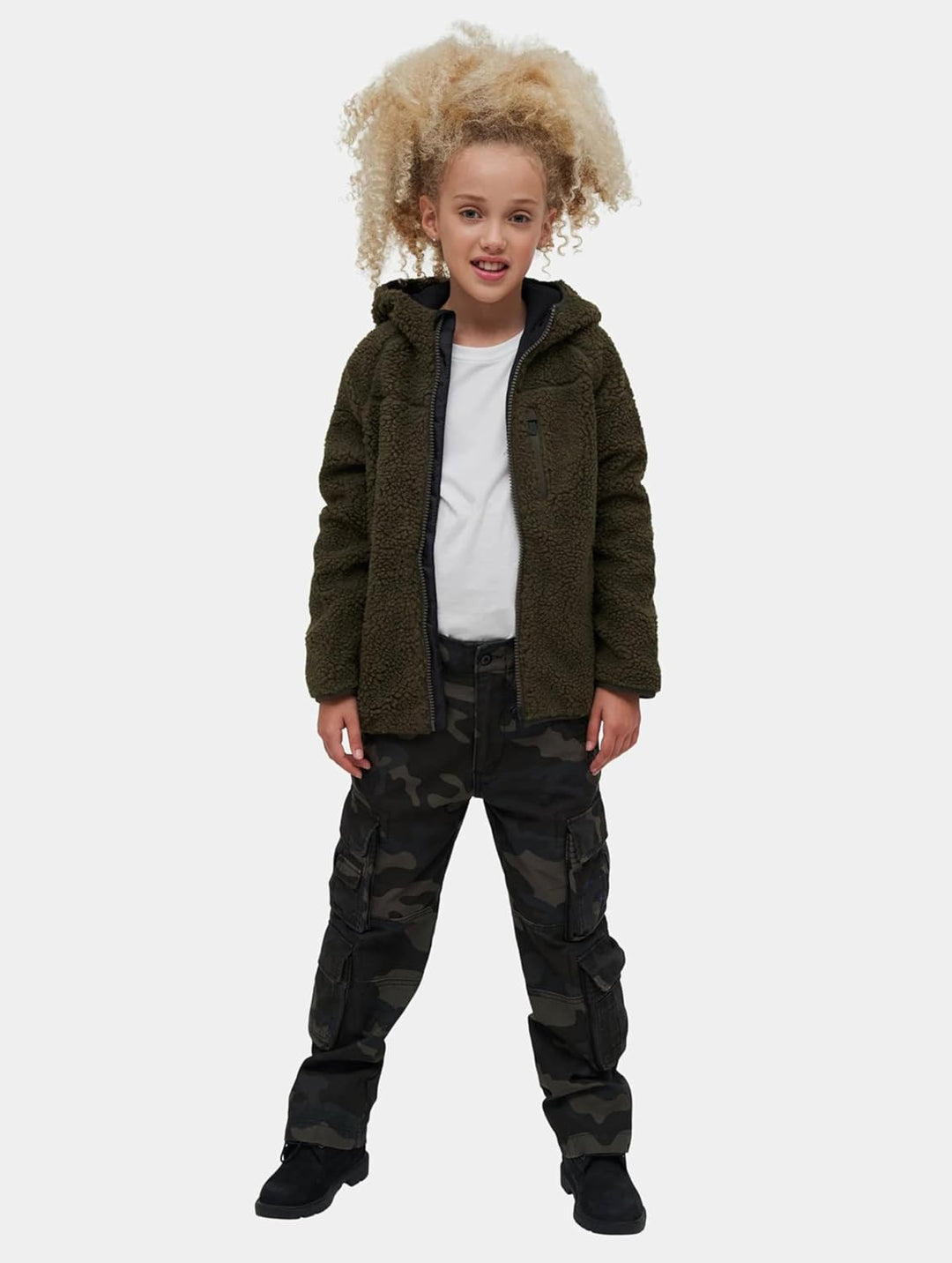 Brandit Kids Teddyfleece Jacket Hooded, verschiedene Farbvarianten, Grössen S (122/128) bis XXL (170