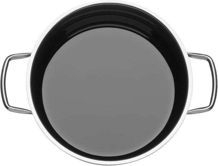 WMF Fusiontec Mineral Kochtopf klein 20cm, Glasdeckel, Bratentopf Induktion 2,4l, High-Tech Keramik,