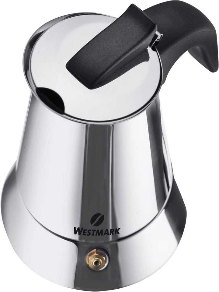 Westmark Espressokocher, Für 4 Tassen Espresso, Induktionsgeeignet, Brasilia Plus, Rostfreier Edelst