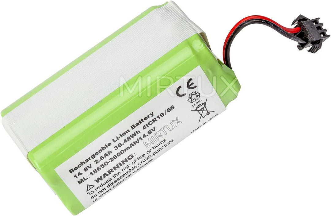 MIRTUX Akku Conga 1090, 1099, 1190, 1790, 1990 und 2290 Ultra Ersatz 14,8 V 2600 mAh Li-Ion Ersatz-L