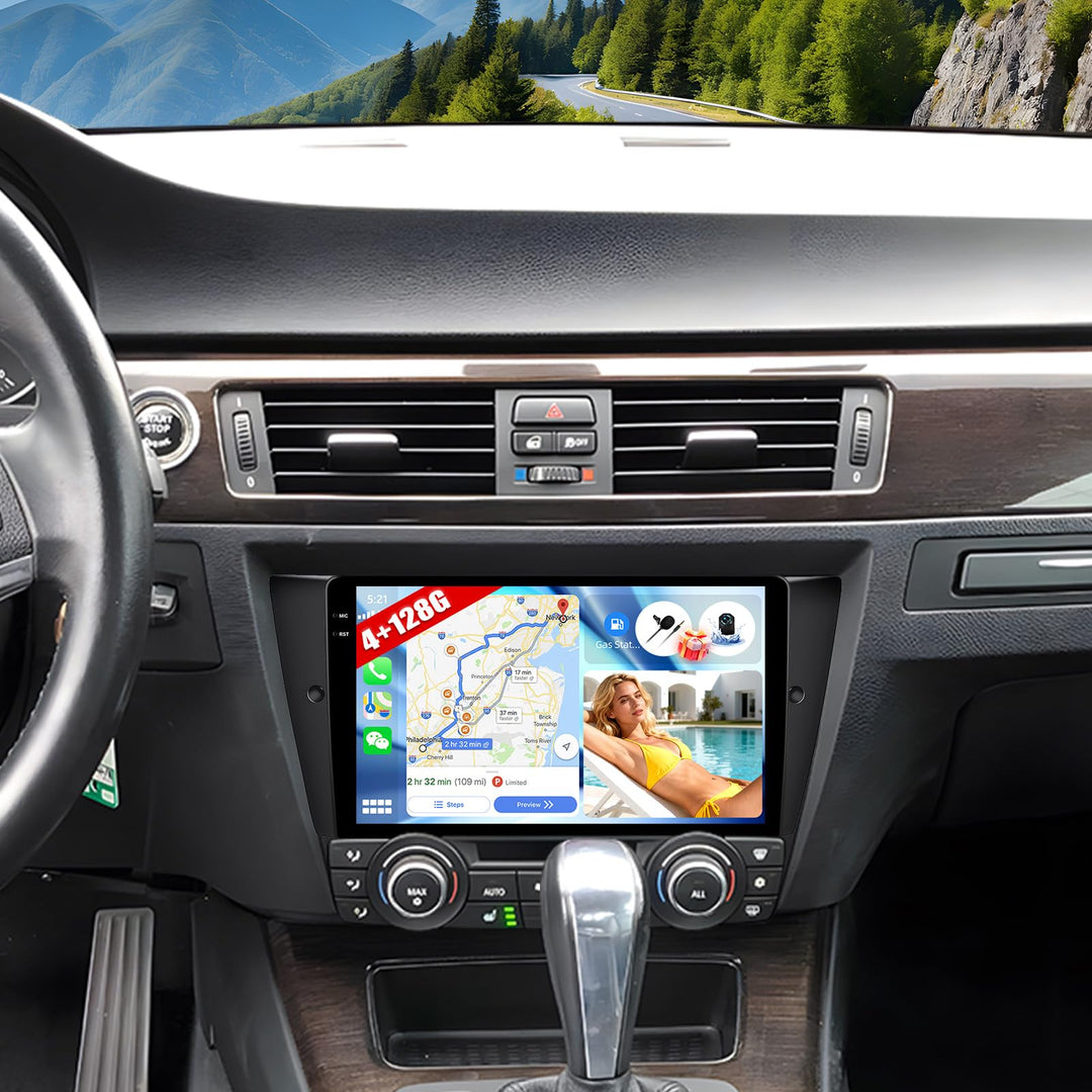 4G+128G CAMECHO Android 15 Autoradio für BMW 3ER E90 E91 E92 E93 (2005-2011) mit Navi Carplay Androi