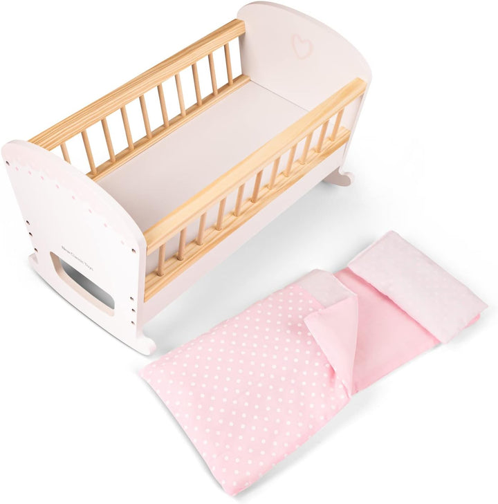 New Classic Toys Puppenbett mit Bettwäsche, Puppenbett
