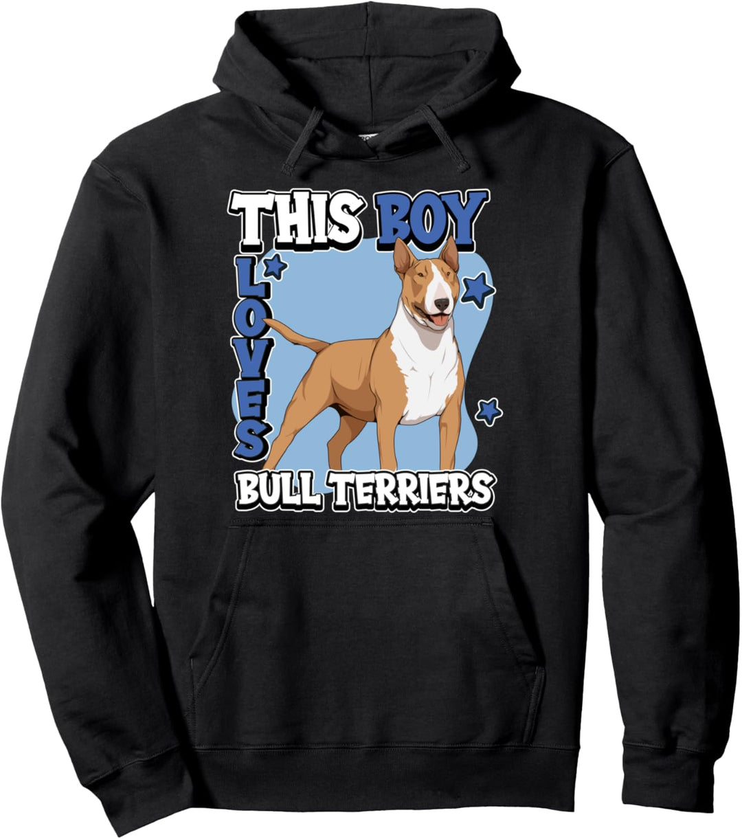 Jungen This Boy Loves Bull Terriers Hundehalter Bullterrier Pullover Hoodie